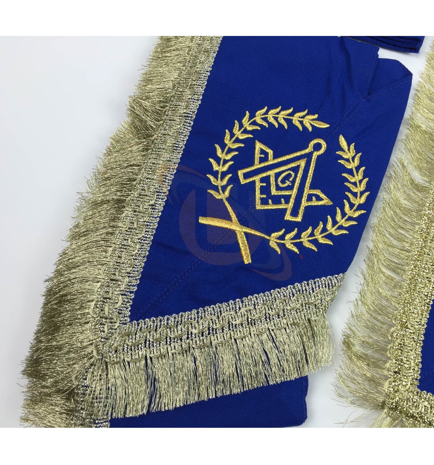 Copy of Masonic Master Mason Cardura Apron,Collar gauntlets Set with Fringe Red/Blue - kitchcutlery
 - 2