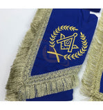 Copy of Masonic Master Mason Cardura Apron,Collar gauntlets Set with Fringe Red/Blue - kitchcutlery
 - 2