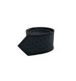 Men's Black Paisley skinny Silk Tie Unique_Regalia