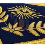 Copy of Masonic Blue Lodge Past Master Gold Handmade Embroidery Apron - kitchcutlery
 - 2