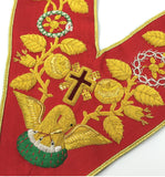 Scottish Rite Rose Croix 18th Degree Collar Red