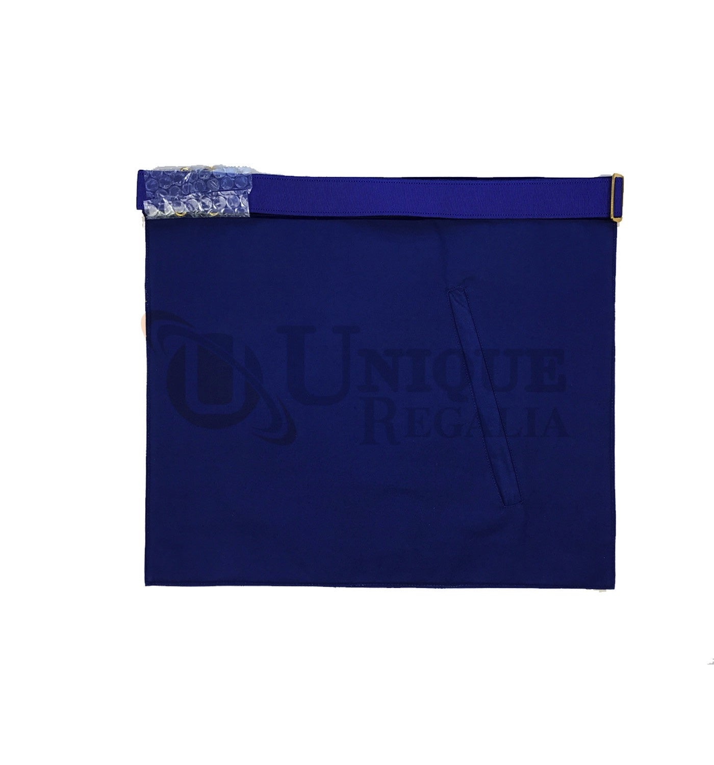 Masonic Past Master Hand Embroided Apron Gold/Silver  Embroidery Blue Velvet