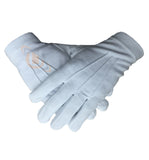 Masonic Regalia 100% Cotton White Gloves Plain