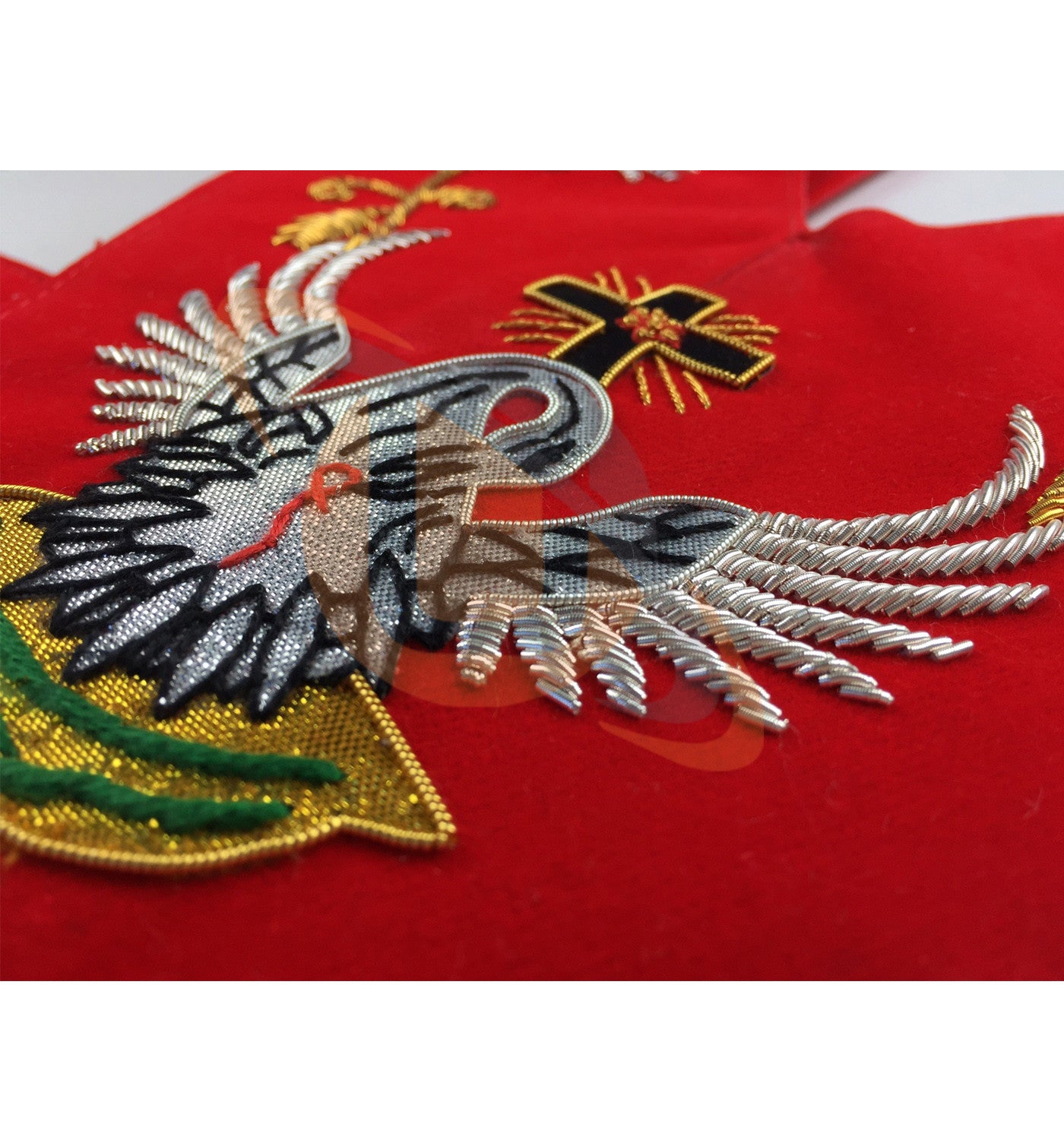Masonic Rose Croix 18th Degree Handmade embroidery Apron, Gauntlets and Collar Set - kitchcutlery
 - 3