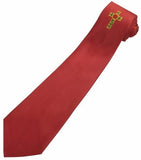 Masonic 100% silk Rose Croix Degree Tie Red with logo