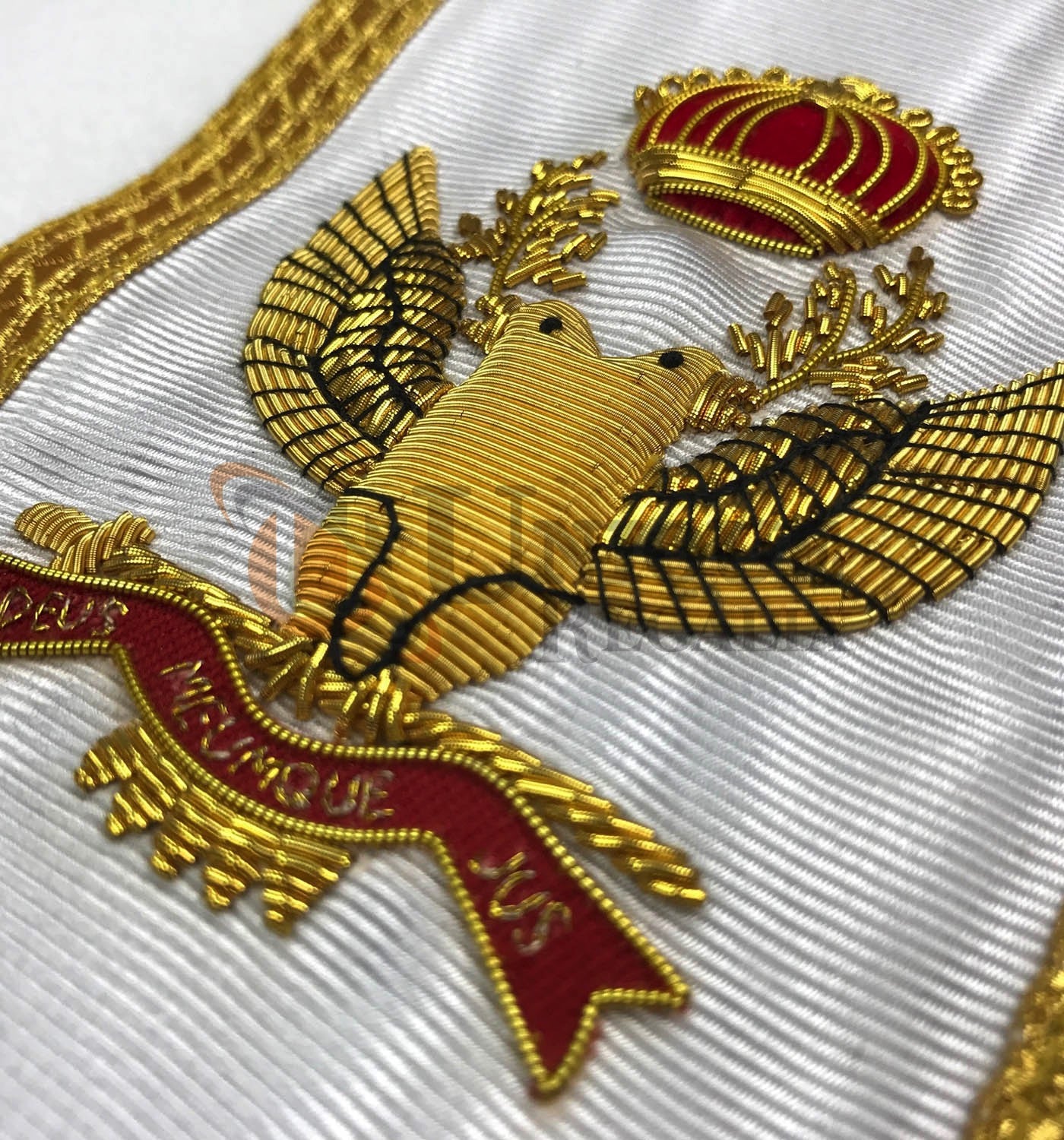 Rose Croix 33rd Degree Hand embroidery Apron Set Wings Up or Down USA Flag