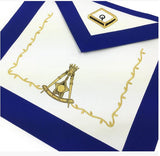 Masonic Blue Lodge 14th Degree Machine Embroidered Lambskin Apron