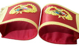 Past Grand High Priest Gauntlet Cuff Set, Royal Arch PGHP Masonic Cuffs
