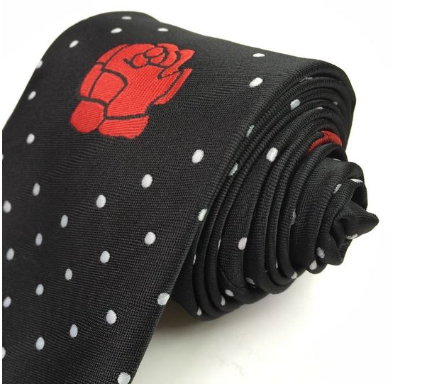Masonic 100% silk Rose Croix polkadot Tie with Logo
