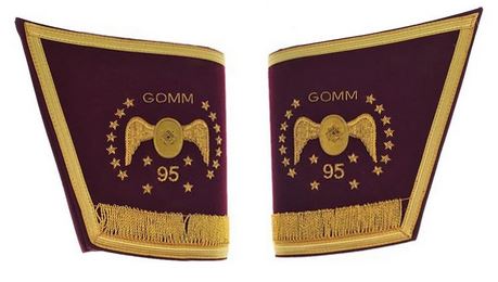 Masonic Scottish Rite 95th Degree Hand embroidered Set Apron Collar Cap Gauntlets