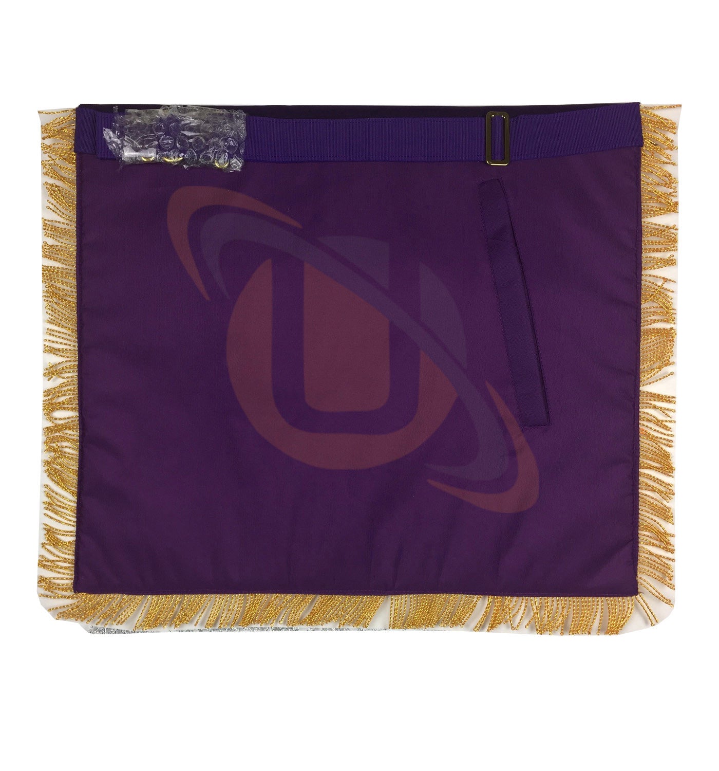 Masonic Blue Lodge Past Master Gold Handmade Embroidery Apron Purple Velvet - kitchcutlery
 - 4