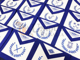 Masonic Blue Lodge Officers Apron Machine Embroidery Set of 15 Pcs