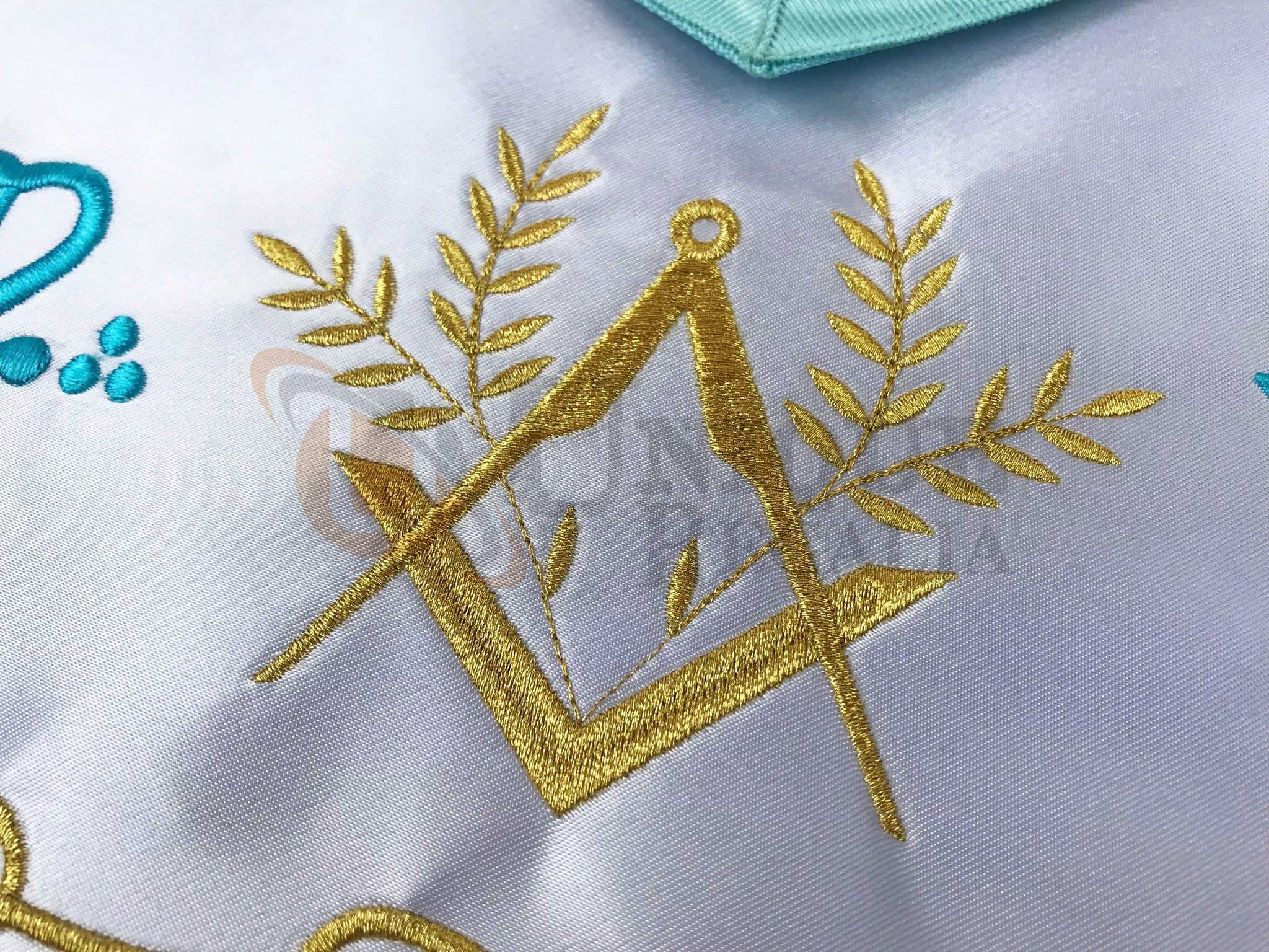 Master Mason Groussier French Rite Square and compass Acacia MB Apron