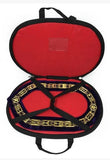 Knights Templar - Masonic Chain Collar - Gold/Silver on Black + Free Case