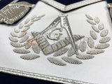 Master Mason Apron Hand Embroidery Apron Gauntlet and Collar Set Navy