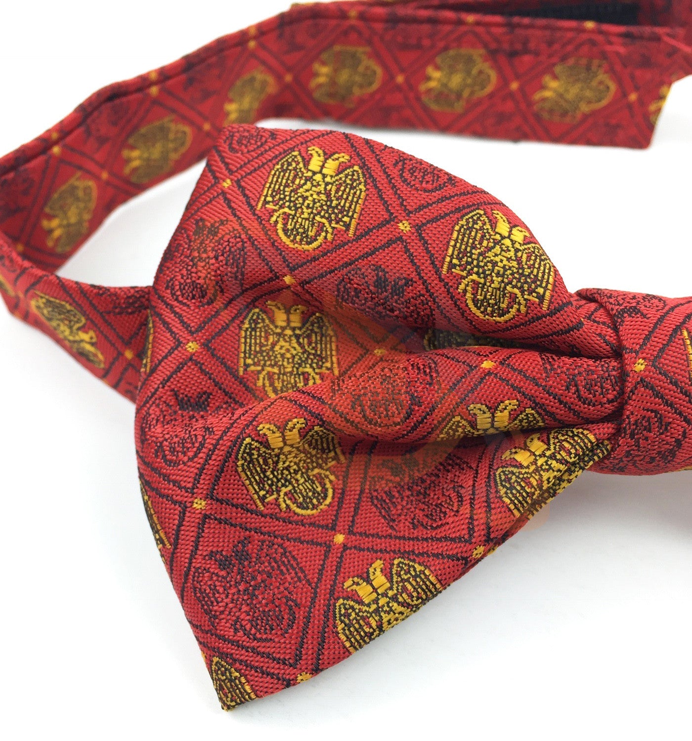 Rose Croix Scottish Rite 32nd Degree necktie bow Tie and pocket square Set Red Unique_Regalia