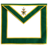 Allied_Masonic_Degree_AMD_Past_Sovereign_Master_Apron_Hand_Embroidered_Green_Motif Unique Regalia