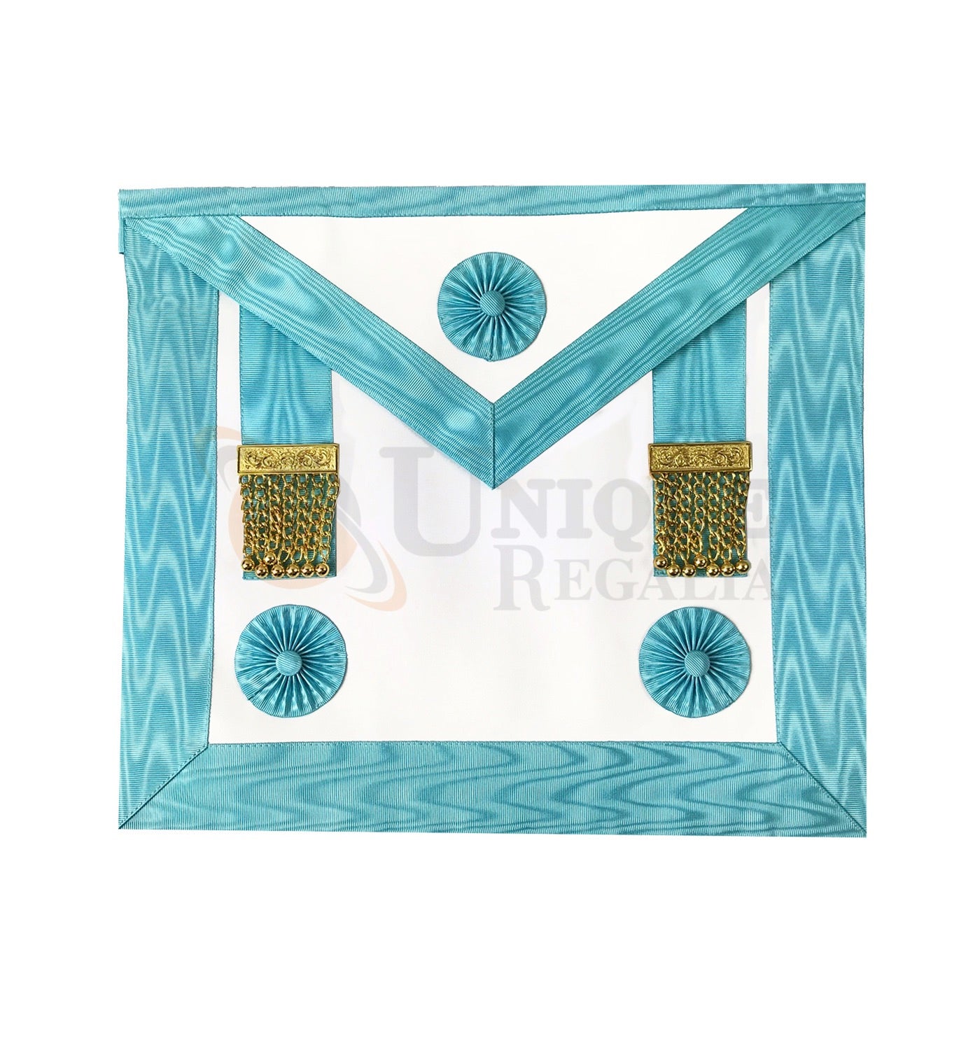 French Rite Venerable Rectified Master Apron with Golden Tassels
