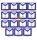 Masonic Blue Lodge Officers Aprons- Set of 15 Aprons - kitchcutlery
 - 1