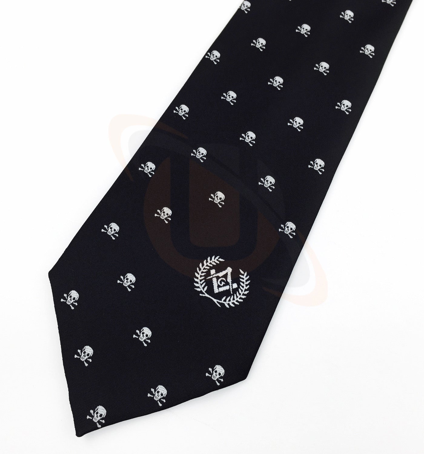 Masonic Regalia Freemason Tie with Skull bone and GSquare Comapass _unique Regalia