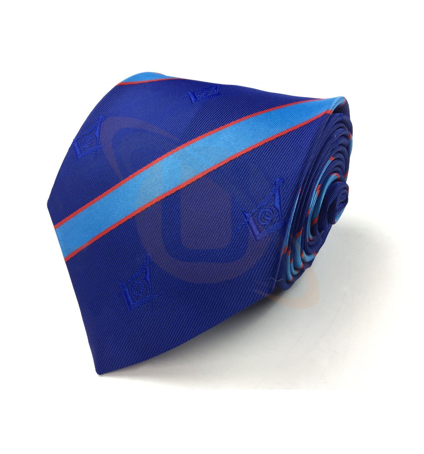 Masonic Regalia Freemason Tie with Square compass and G Blue New Design