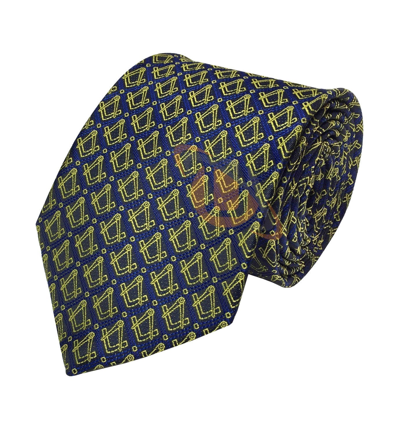 Masonic Regalia Tie with Gold Square and Compass _Unique Regalia