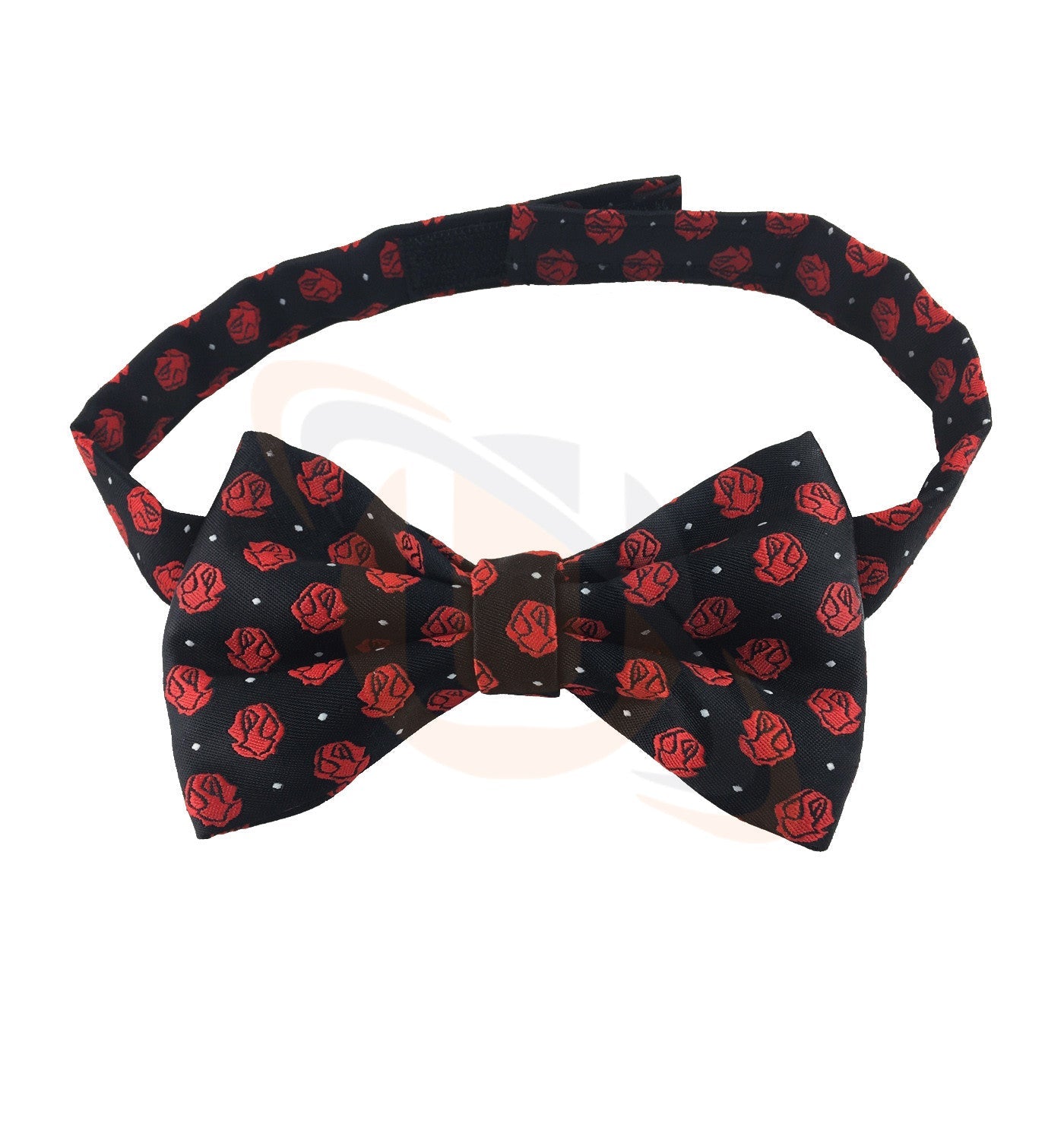 Masonic Rose Croix polkadot Bow Tie with Red Logo Unique_Regalia