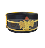 Scottish Rite A.A.S.R. 32nd Degree Double Headed Eagle Cap-Crown Hand Embroidery MD030