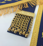 Masonic Blue Lodge Past Master Gold Machine Embroidery Apron - kitchcutlery
 - 3