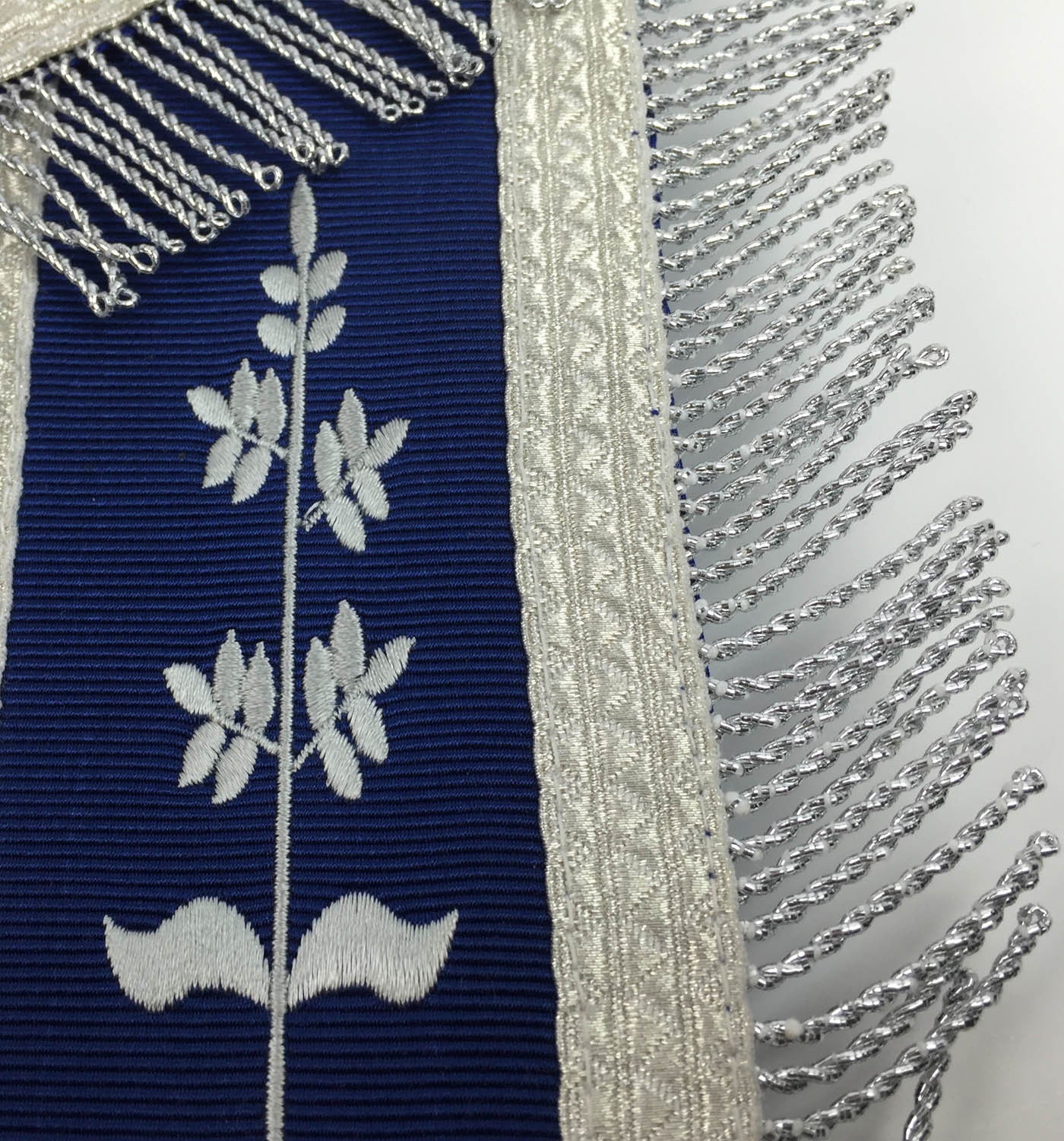 Masonic Blue Lodge Past Master Silver Machine Embroidery Freemasons Apron - kitchcutlery
 - 5