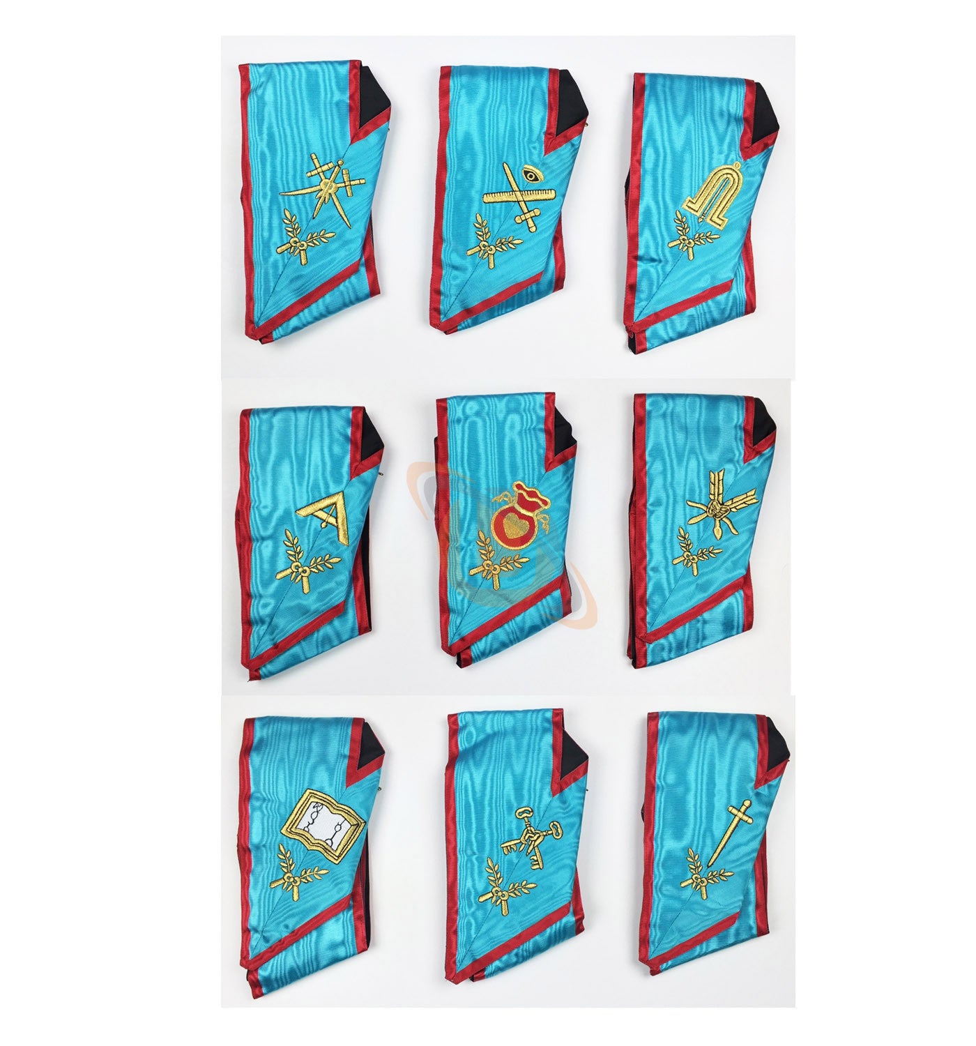 Masonic Blue Lodge Officers Collars- Set of 9 collar - kitchcutlery
 - 1