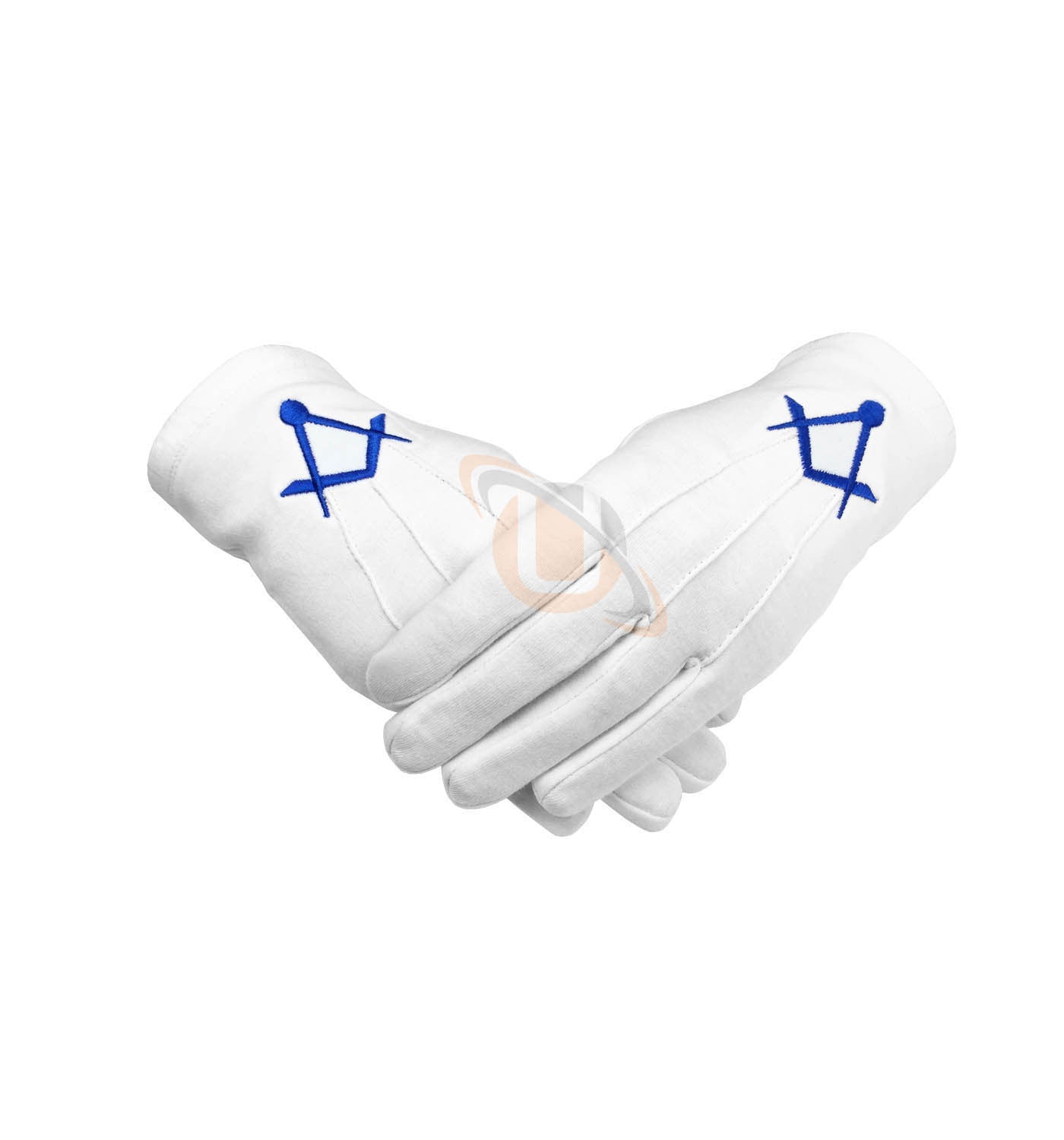 Masonic Cotton Gloves Thin Square and Compass Machine Embroidery - kitchcutlery
 - 1
