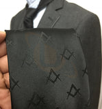 Masonic Masons Silk Tie with self print Square Compass Black Unique Regalia