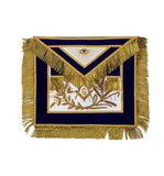 Masonic MASTER MASON Gold/Silver Embroided Apron square compass with G Blue