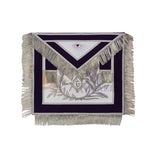 Masonic MASTER MASON Gold/Silver Embroided Apron square compass with G Purple