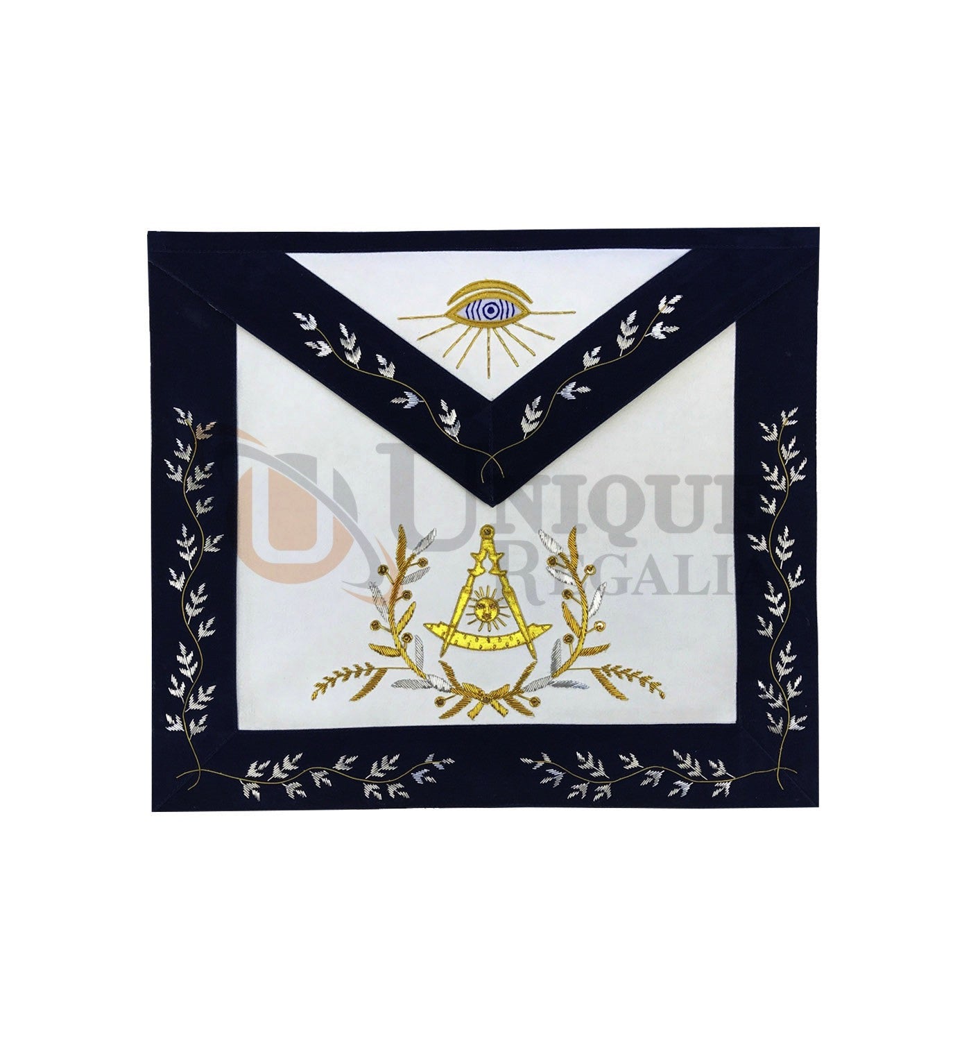 Masonic Grand Lodge Past Master Apron Gold Hand Embroidery Apron