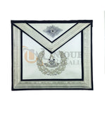 Masonic Past Master Silver Machine Embroidery Freemasons Apron
