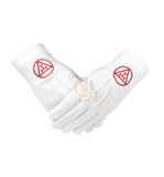 Masonic Royal Arch 100% Cotton Gloves with Machine Embroidery