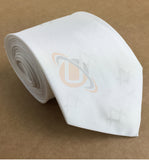 Masonic Masons Slik Tie with self print Square Compass White - kitchcutlery
 - 1