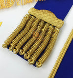 Masonic Blue Lodge Master Mason Apron with Fringe Set Apron,Collar gauntlets (Cuffs) - kitchcutlery
 - 4