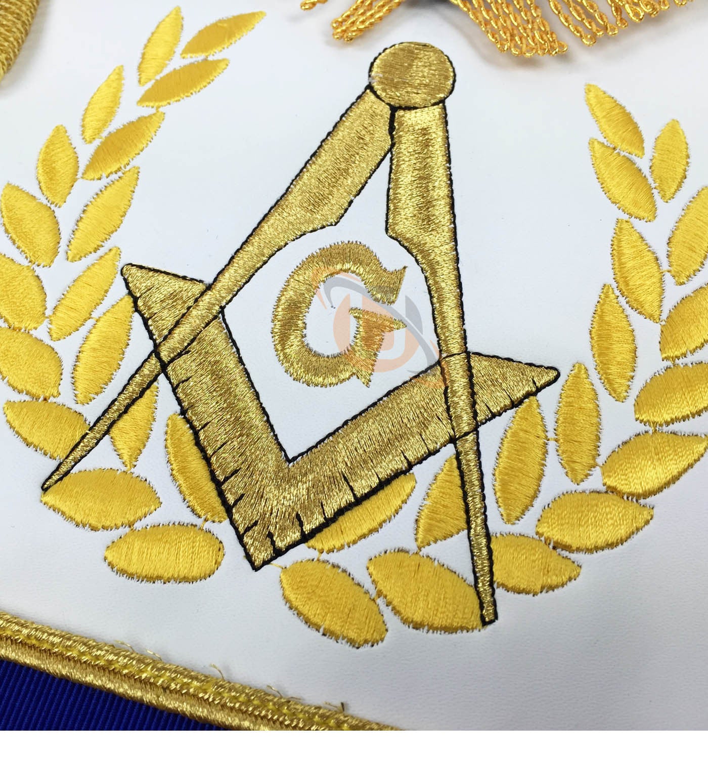 Masonic Blue Lodge Master Mason Apron with Fringe Set Apron,Collar gauntlets (Cuffs) - kitchcutlery
 - 3