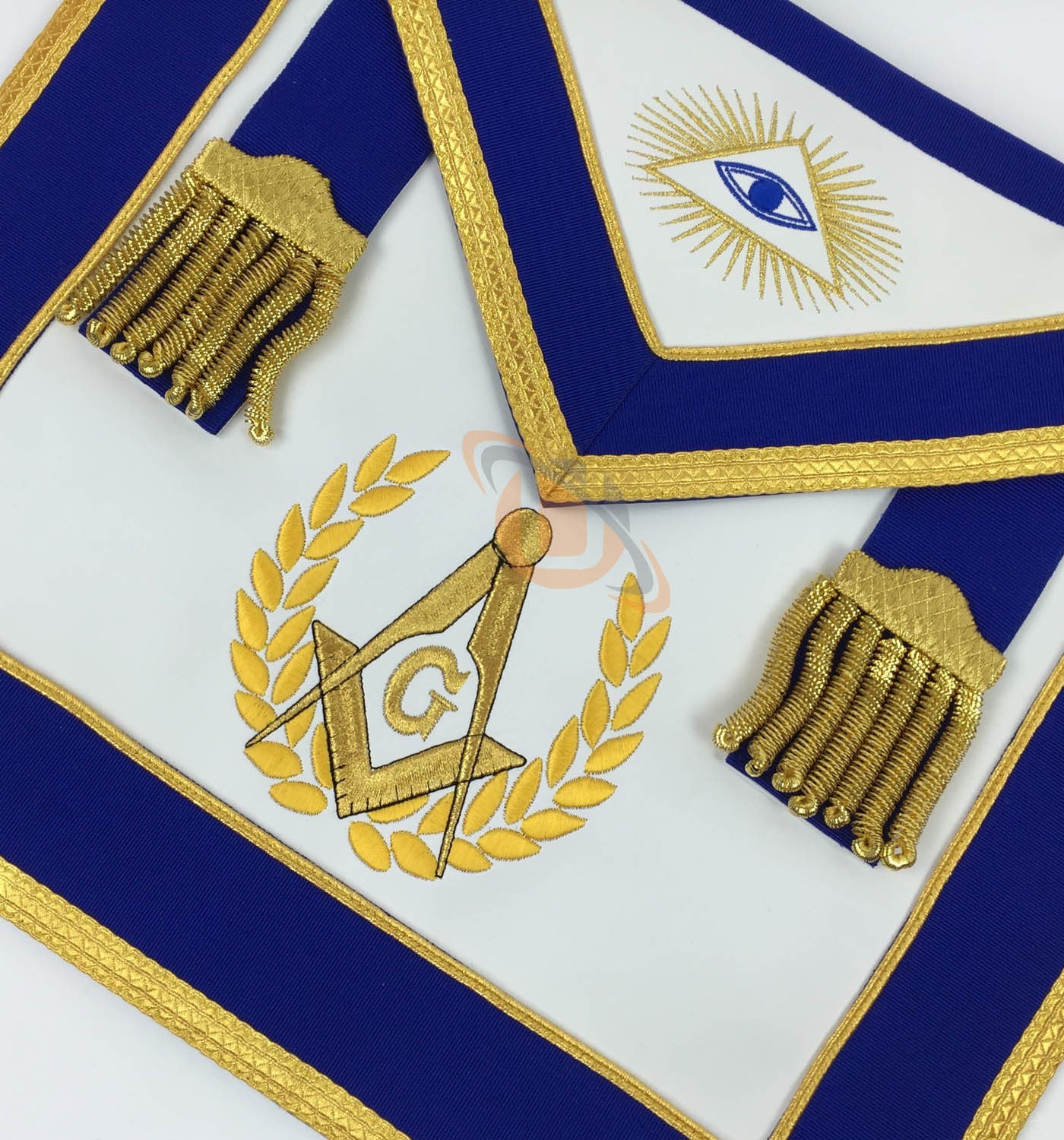 Masonic Blue Lodge Master Mason Apron Set Apron,Collar gauntlets (Cuffs) - kitchcutlery
 - 2