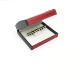 Mens Stainless Steel Gold and Black Necktie Bar Clip outfits-unique regalia for Men