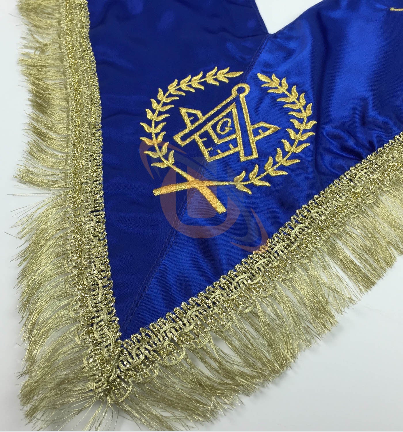 Masonic Master Mason Satin Apron,Collar gauntlets Set with Fringe Red/Blue - kitchcutlery
 - 4