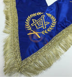 Masonic Master Mason Satin Apron,Collar gauntlets Set with Fringe Red/Blue - kitchcutlery
 - 4