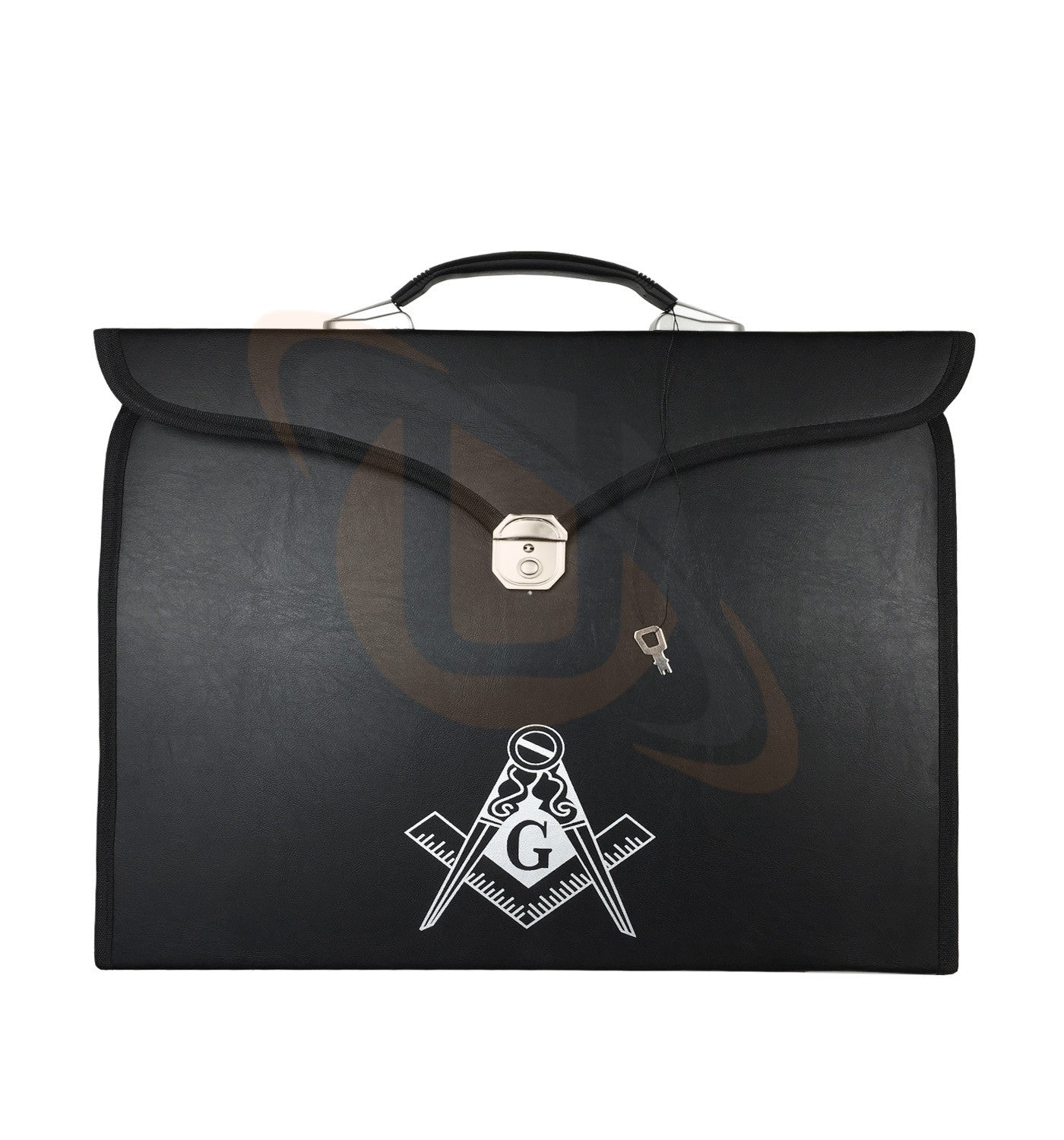 New Masonic MM/WM Apron + Chain Collar Case with Printed Square Compass & G - kitchcutlery
 - 1