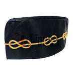 Masonic Master Mason Black Hat with Braid