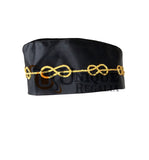 Masonic Master Mason Black Hat with Braid