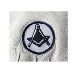 Soft Leather Masonic Gloves with Square Compass Embroidery