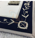 Masonic Blue Lodge Past Master Silver Handmade embroidery Apron - kitchcutlery
 - 3